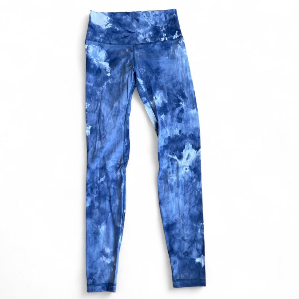 Hey Nuts Blue tie-dye high rise leggings